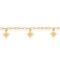 Bella Silver Sterling Silver North Star Charms Paperclip Anklet - Gold Plated - Image 2 of 3