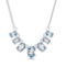 Bellissima Sterling Silver Graduating Oval Gemstone Necklace - Blue Topaz - Image 1 of 2