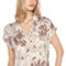 Belldini Johnny Collar Brushed Floral Printed Top - Image 4 of 5