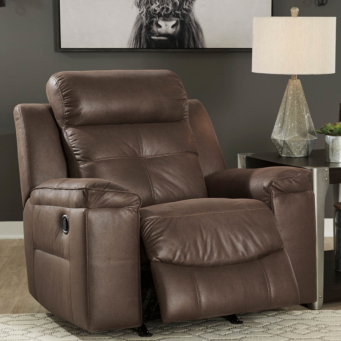 Signature Design by Ashley Jesolo Reclining Sofa, Loveseat and Recliner Set - Image 2 of 4