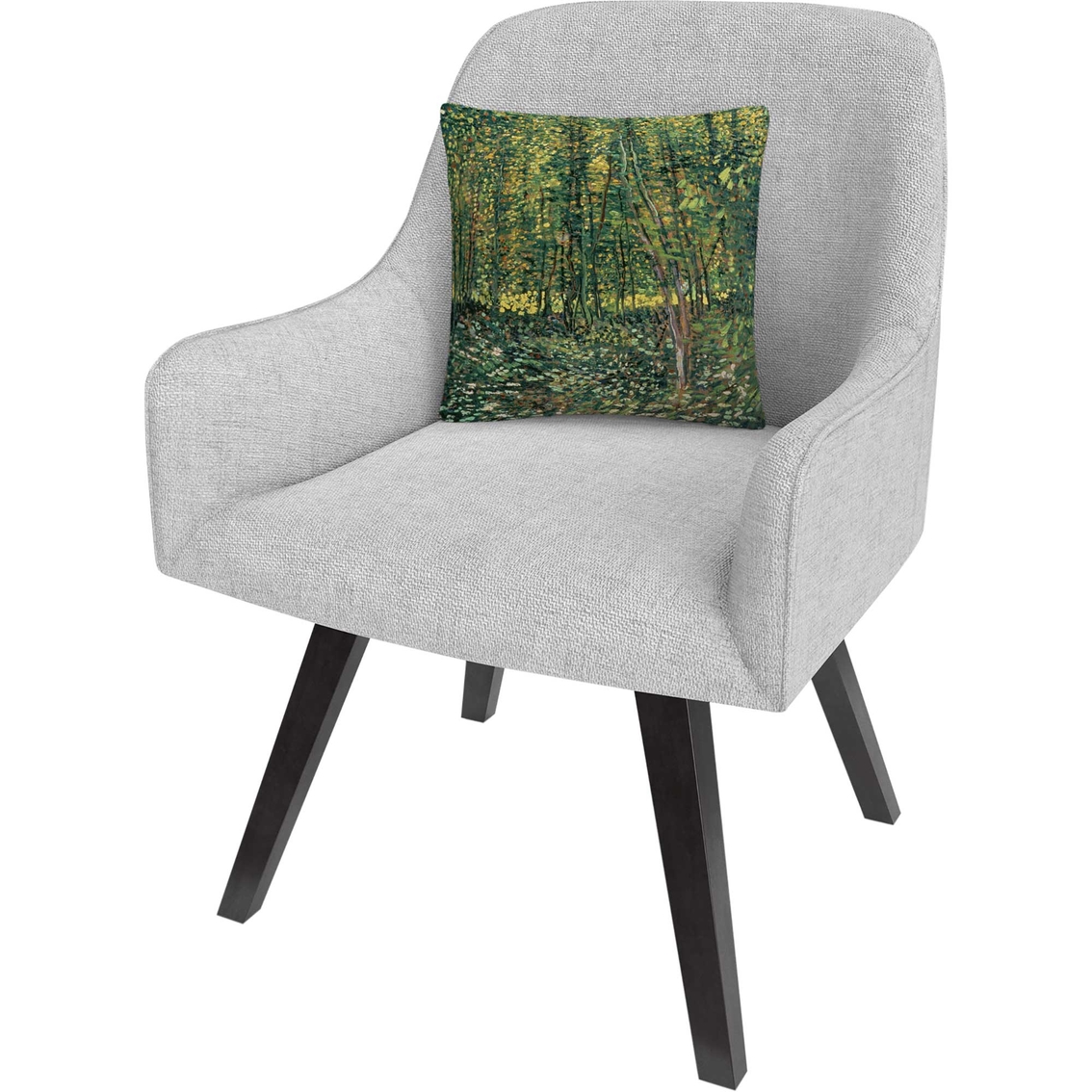 Trademark Fine Art Vincent Van Gogh Trees and Undergrowth Decorative Throw Pillow - Image 3 of 4