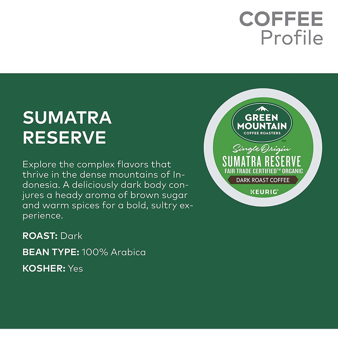 Keurig Green Mountain Coffee Roasters Sumatra Reserve 24 pk. - Image 3 of 4