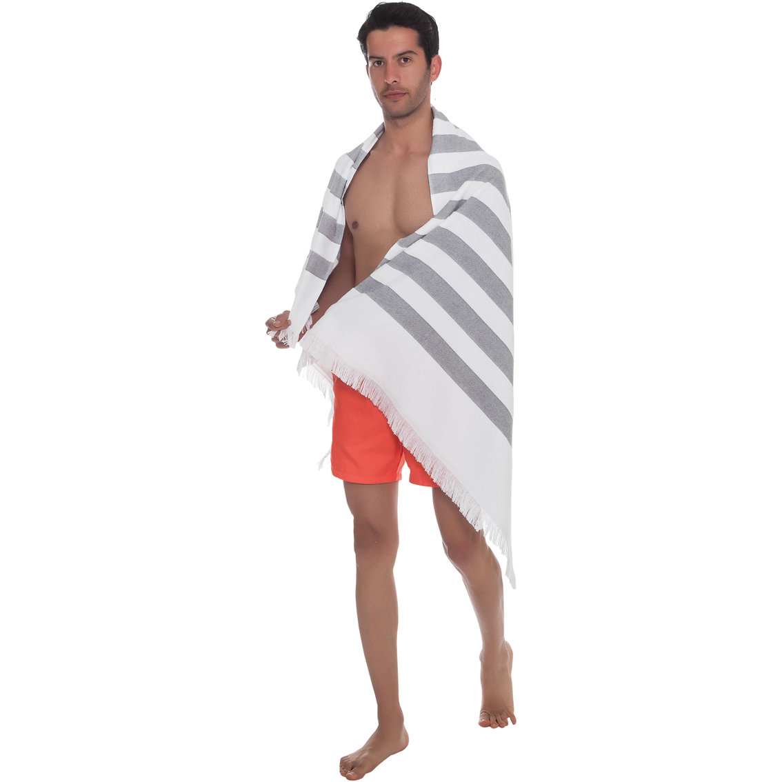 Ozan Premium Home Mediterranean Pestemal 100% Turkish Cotton Beach Towel - Image 7 of 8