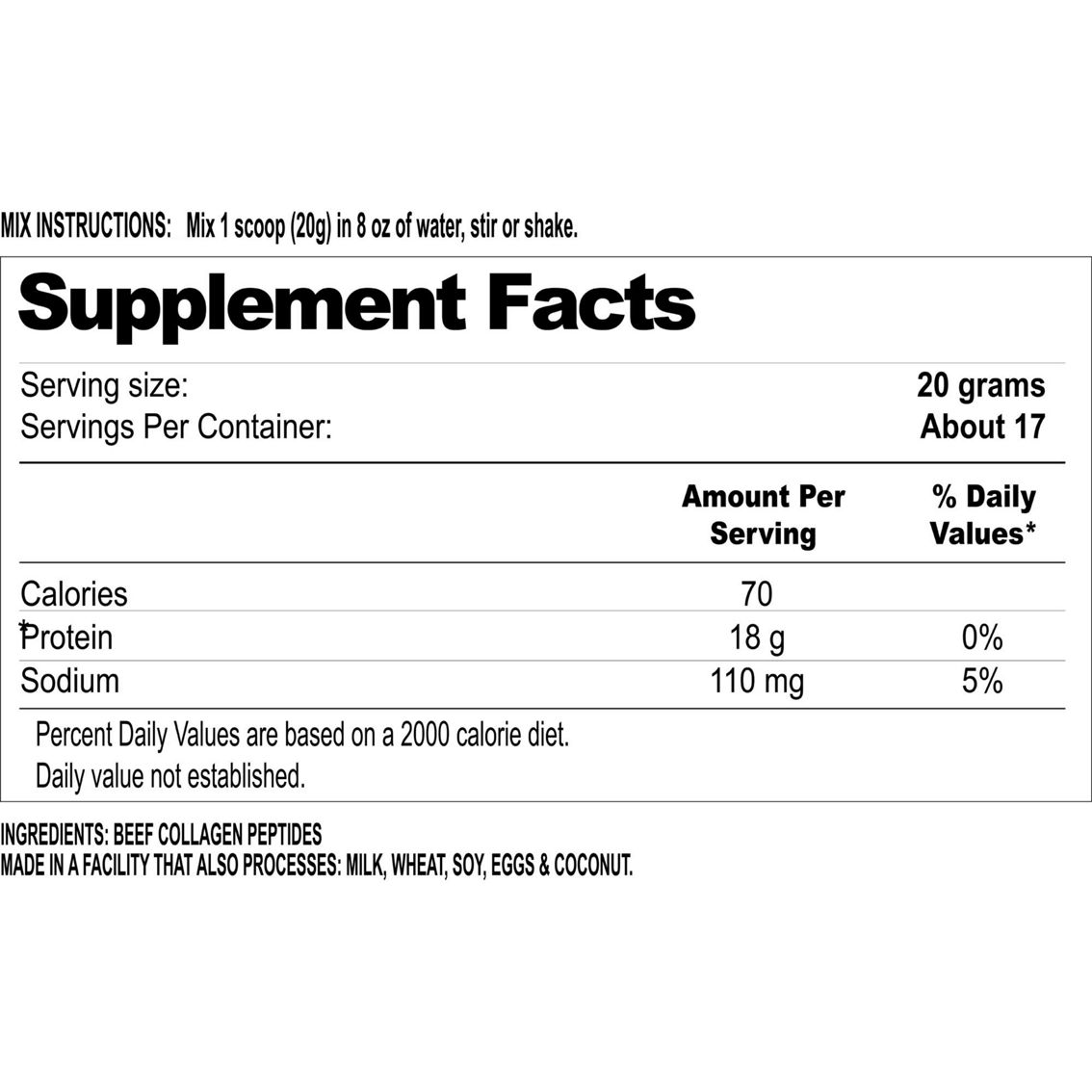 Performance Inspired Collagen Peptides Powder 340g - Image 2 of 2