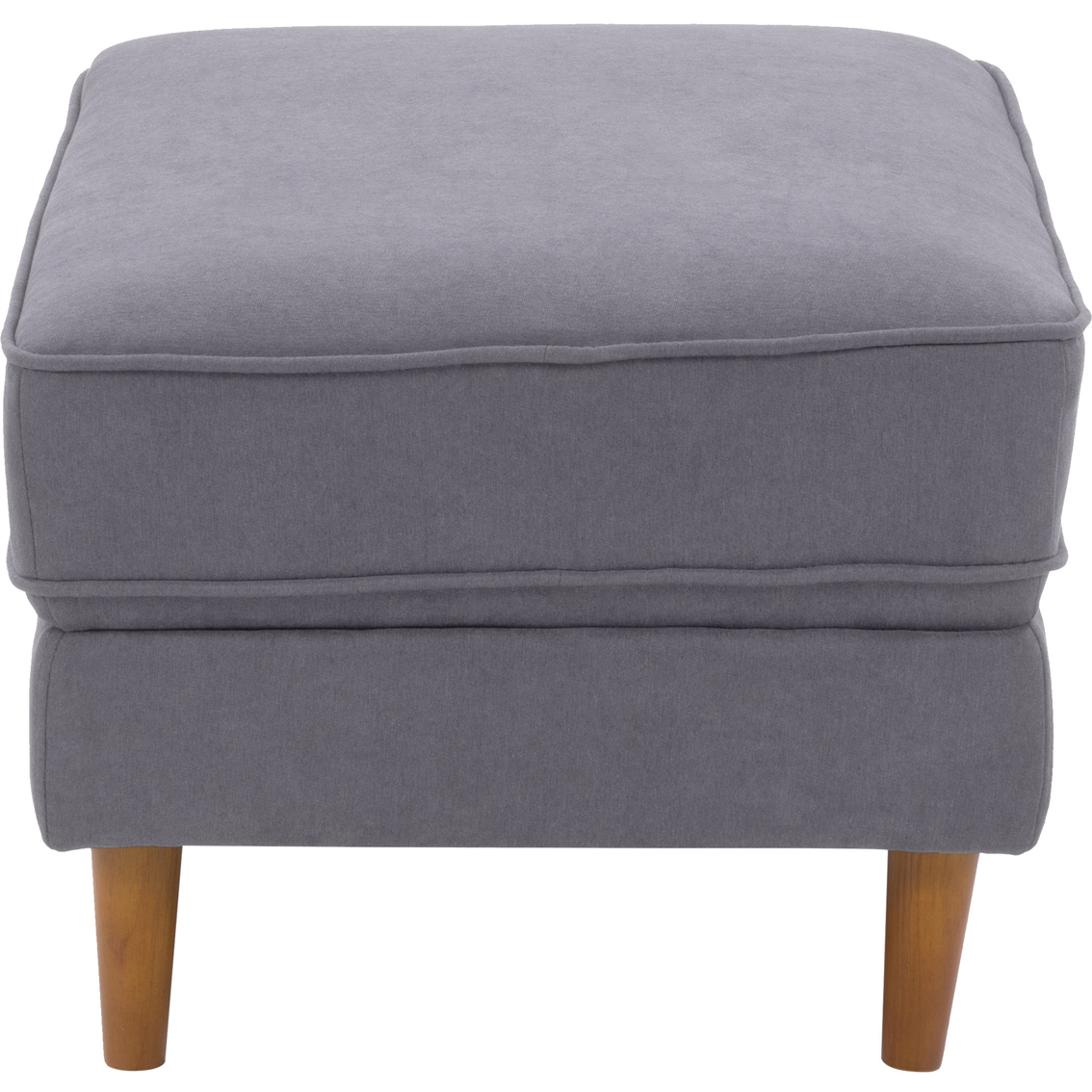 CorLiving Mulberry Fabric Upholstered Modern Ottoman - Image 3 of 6