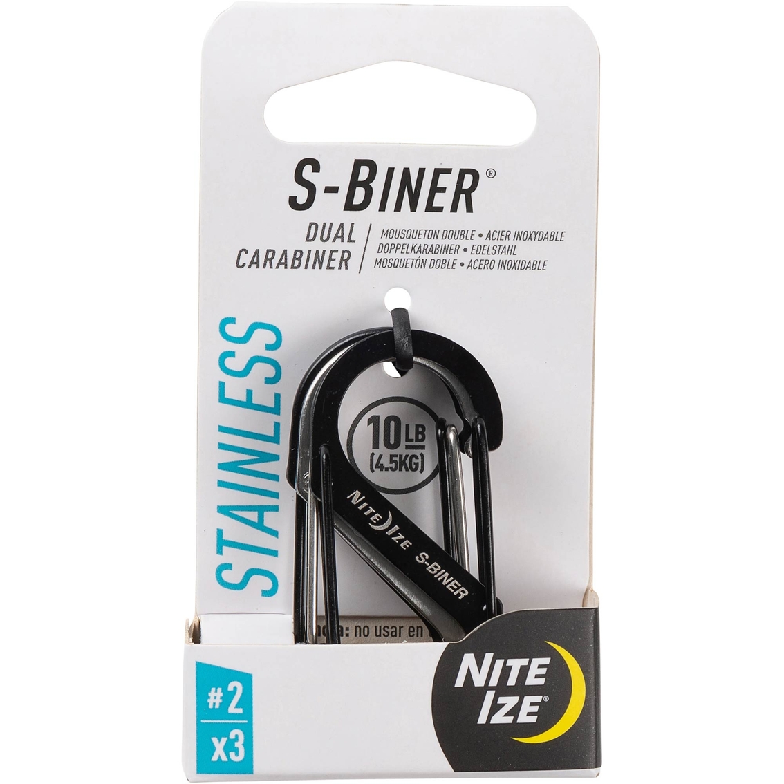 Nite Ize S Biner Stainless Steel Dual Carabiner #2, 3 pk. - Image 3 of 5