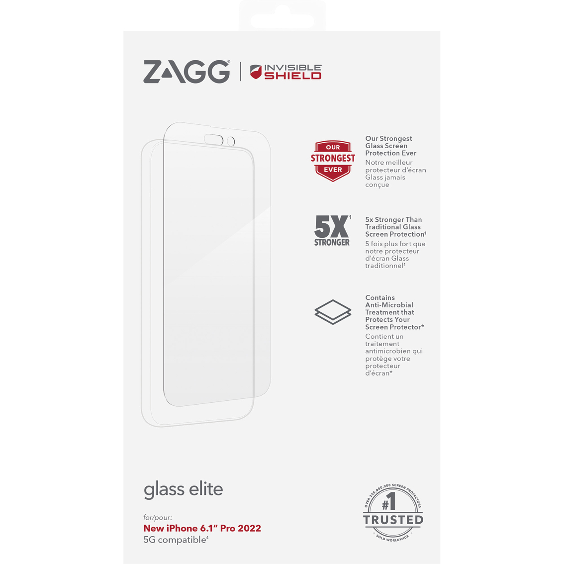 ZAGG Invisibleshield Glass Elite Screen Protection for Apple iPhone 14 Pro - Image 5 of 5