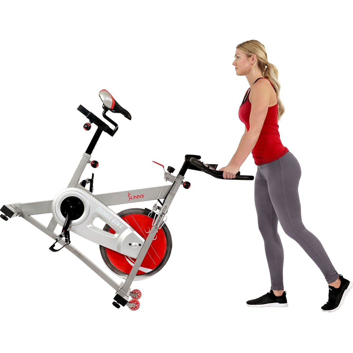 Sunny Health and Fitness Pro II Indoor Cycling Bike with Device Mount - Image 4 of 4