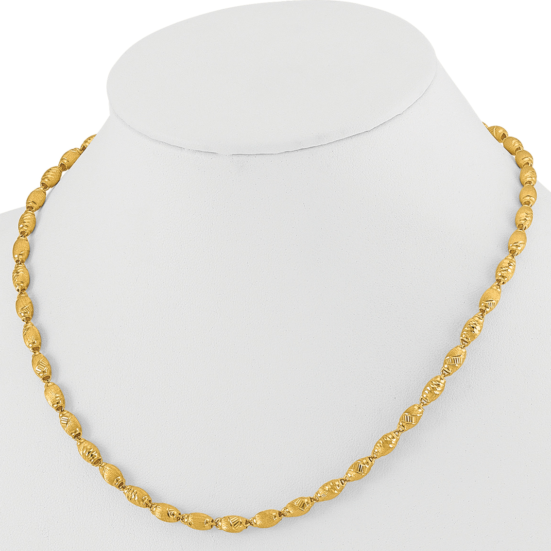 24K Pure Gold Link Necklace 18 in. - Image 3 of 4