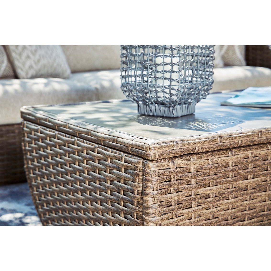 Signature Design by Ashley Sandy Bloom Outdoor Coffee Table - Image 6 of 7