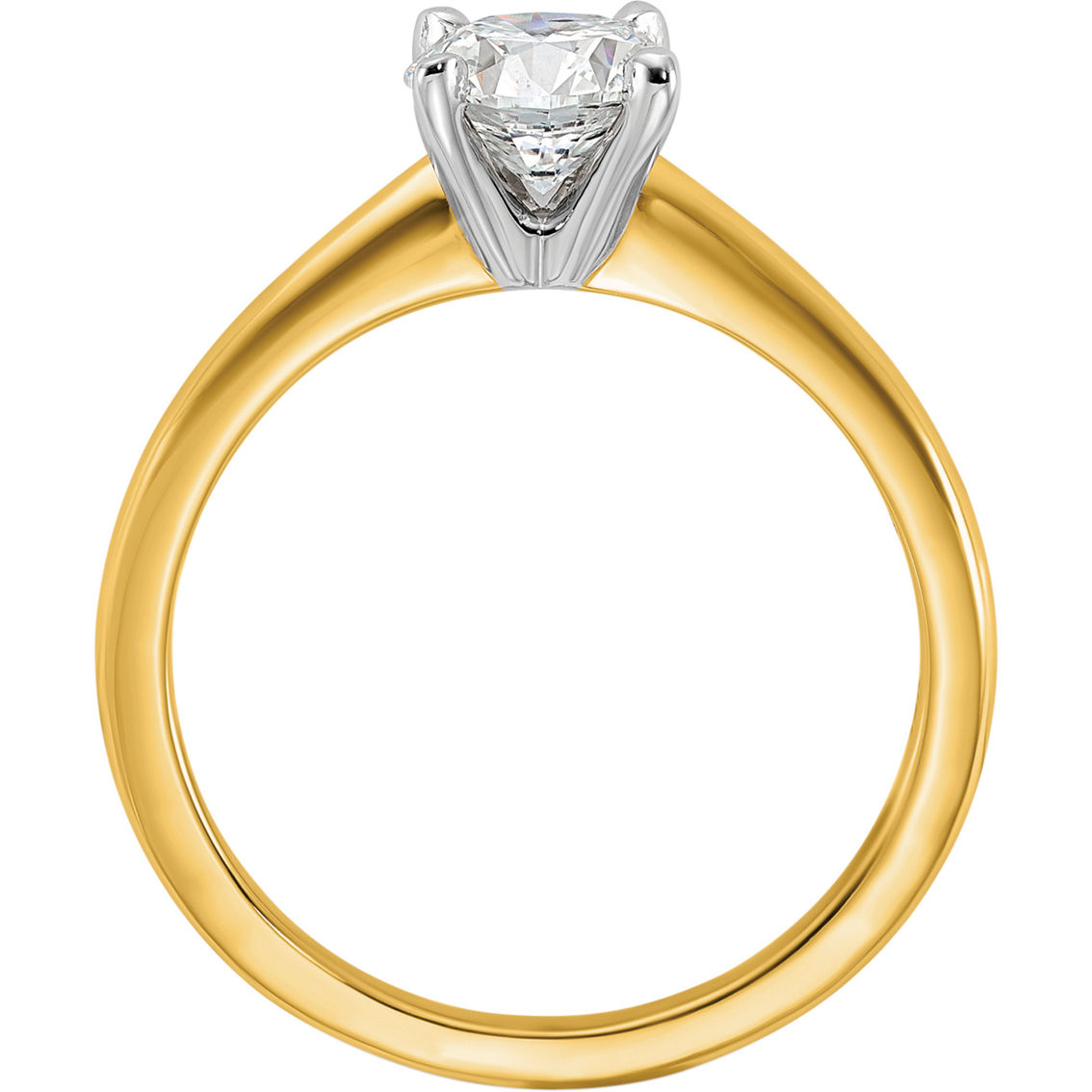 True Origin 14K Gold Certified Round Lab Grown 1 ct. Diamond Solitaire Ring - Image 2 of 4