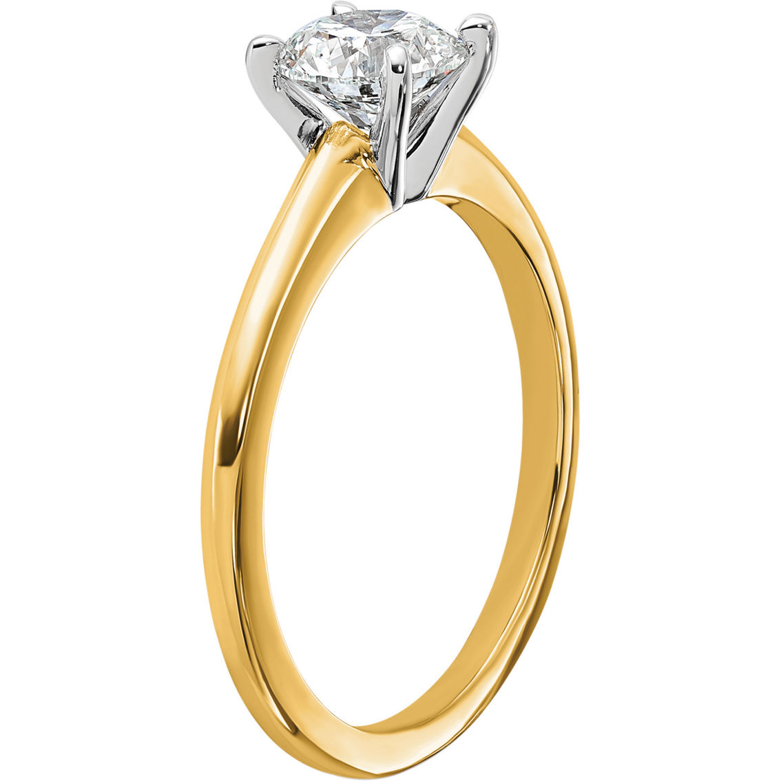 True Origin 14K Gold Certified Round Lab Grown 1 ct. Diamond Solitaire Ring - Image 3 of 4