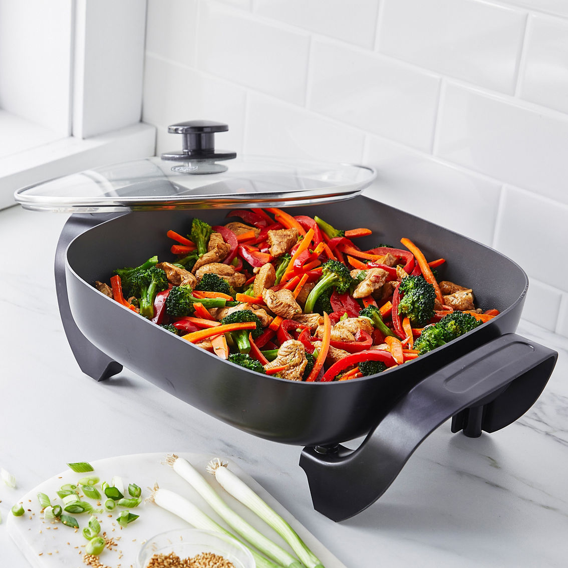 GreenLife 12 in. 5 qt. Electric Square Skillet - Image 2 of 7