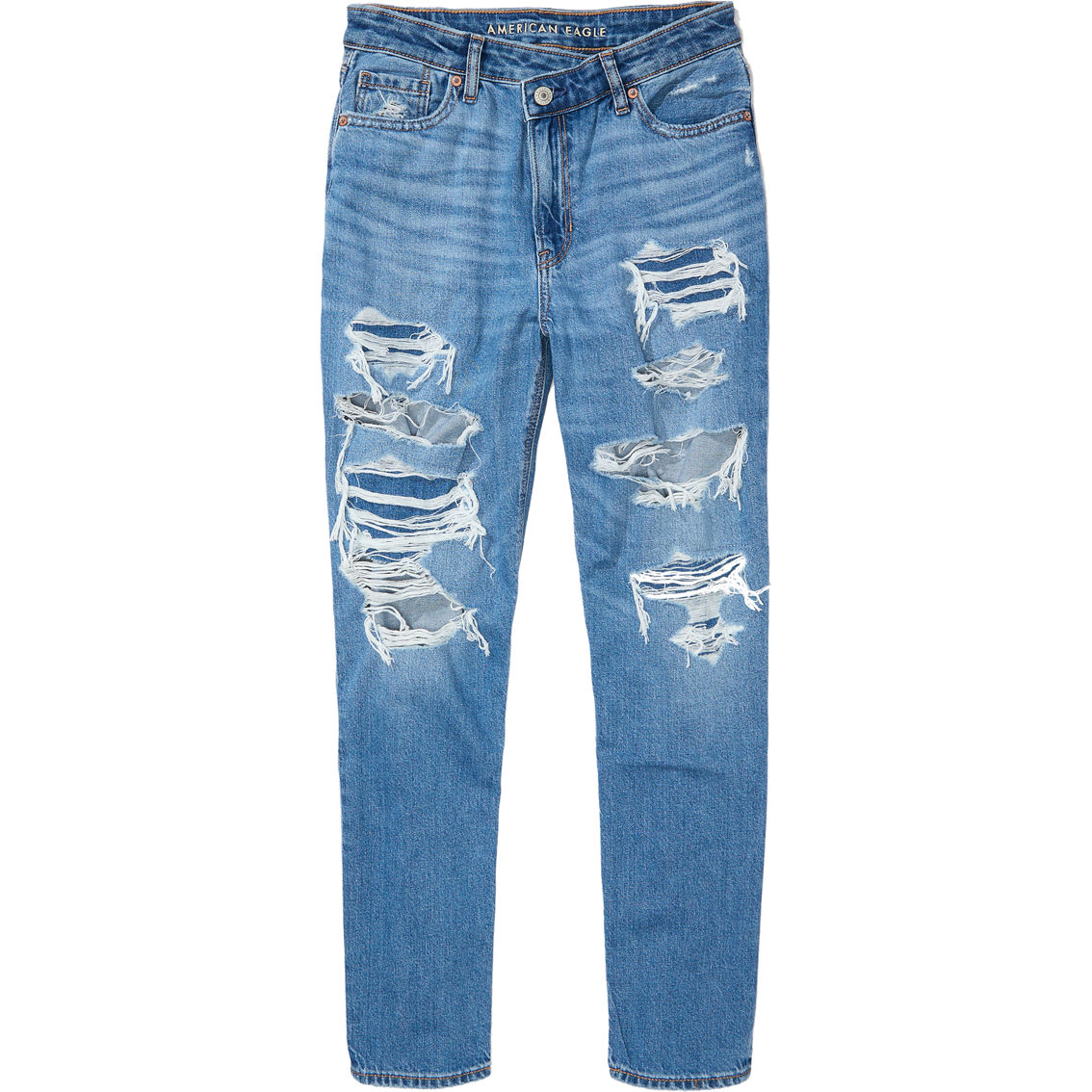 American Eagle Strigid Ripped Mom Jeans - Image 4 of 5