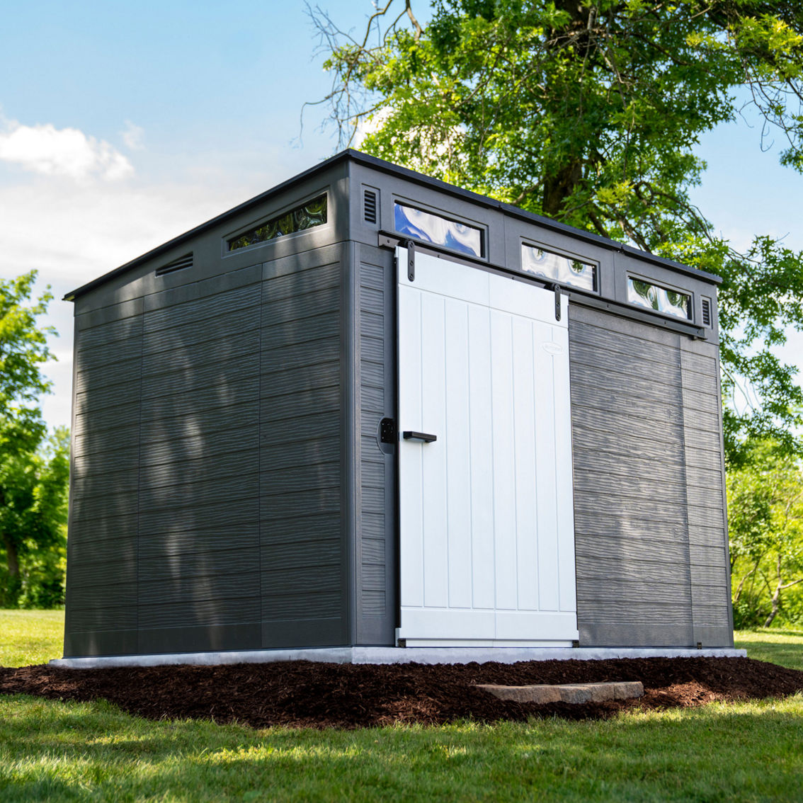 Suncast Modernist 10 x 7 ft. Barn Door Storage Shed - Image 2 of 8