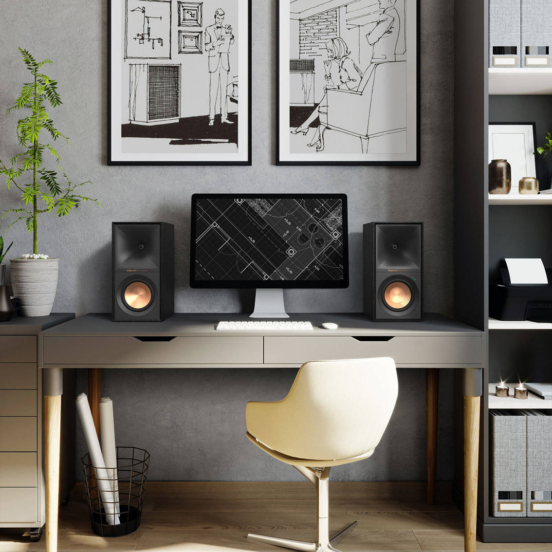 Klipsch R-50PM Powered Monitor Speakers with 5.25 in. Woofer - Image 8 of 8