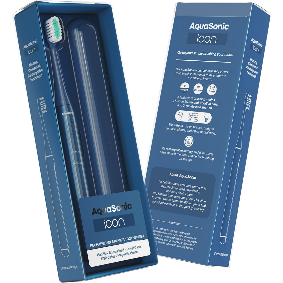 AquaSonic Icon Rechargeable Toothbrush - Image 2 of 10