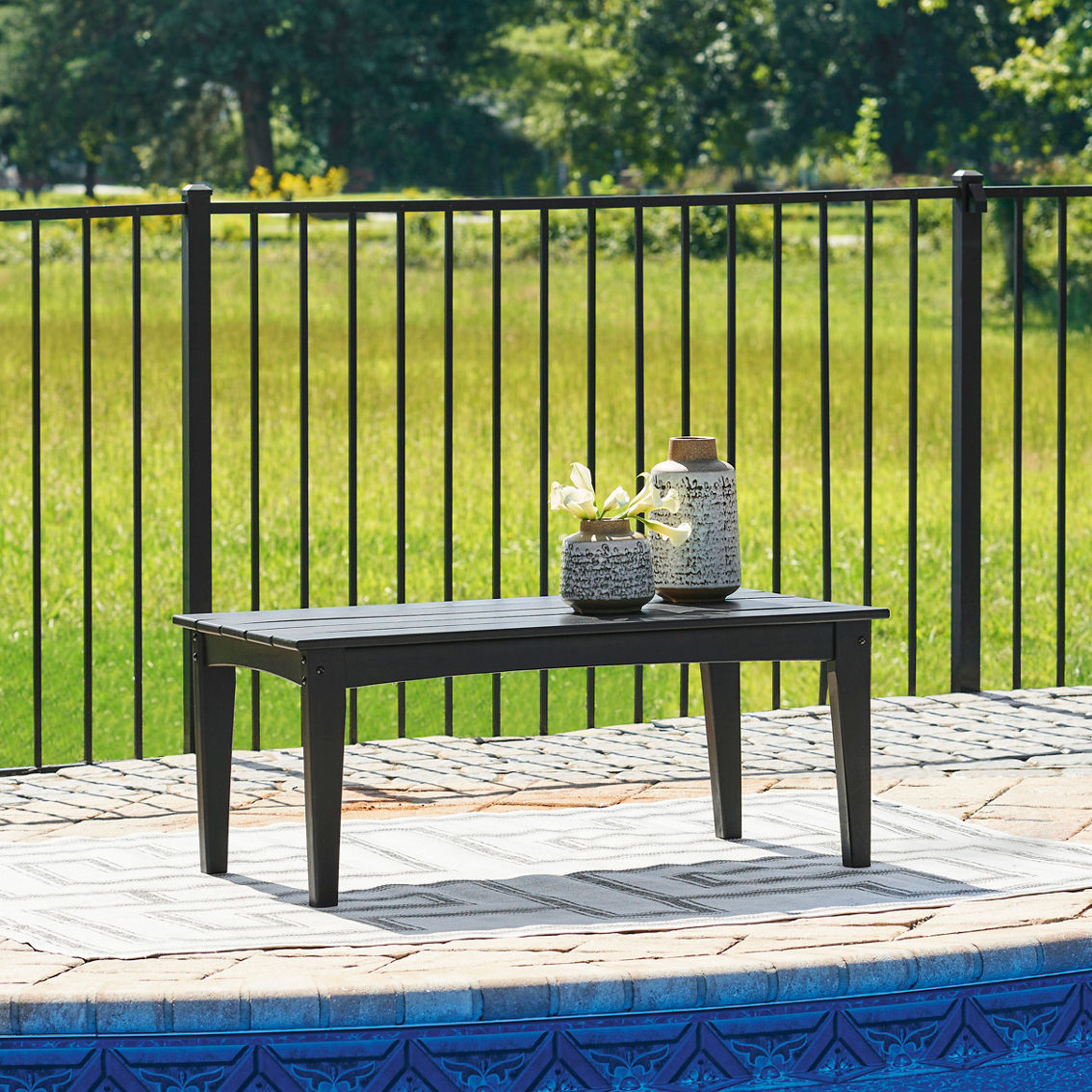 Signature Design by Ashley Hyland Wave Outdoor Coffee Table - Image 4 of 5