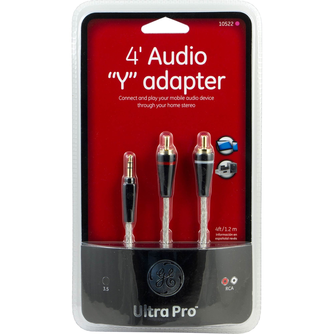 GE 4 ft. Ultra Pro Series Audio Y Adapter - Image 2 of 2