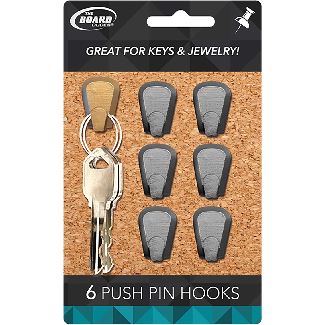 The Board Dudes Push Pin Hooks 6 ct. - Image 3 of 3