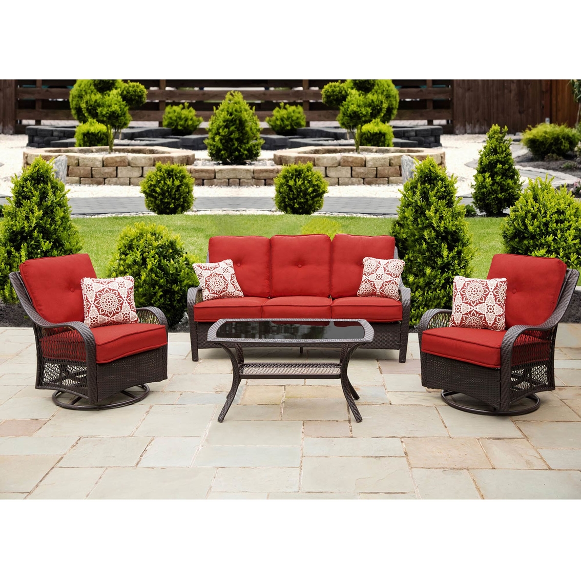 Hanover Orleans 4 pc. All Weather Patio Set - Image 4 of 4