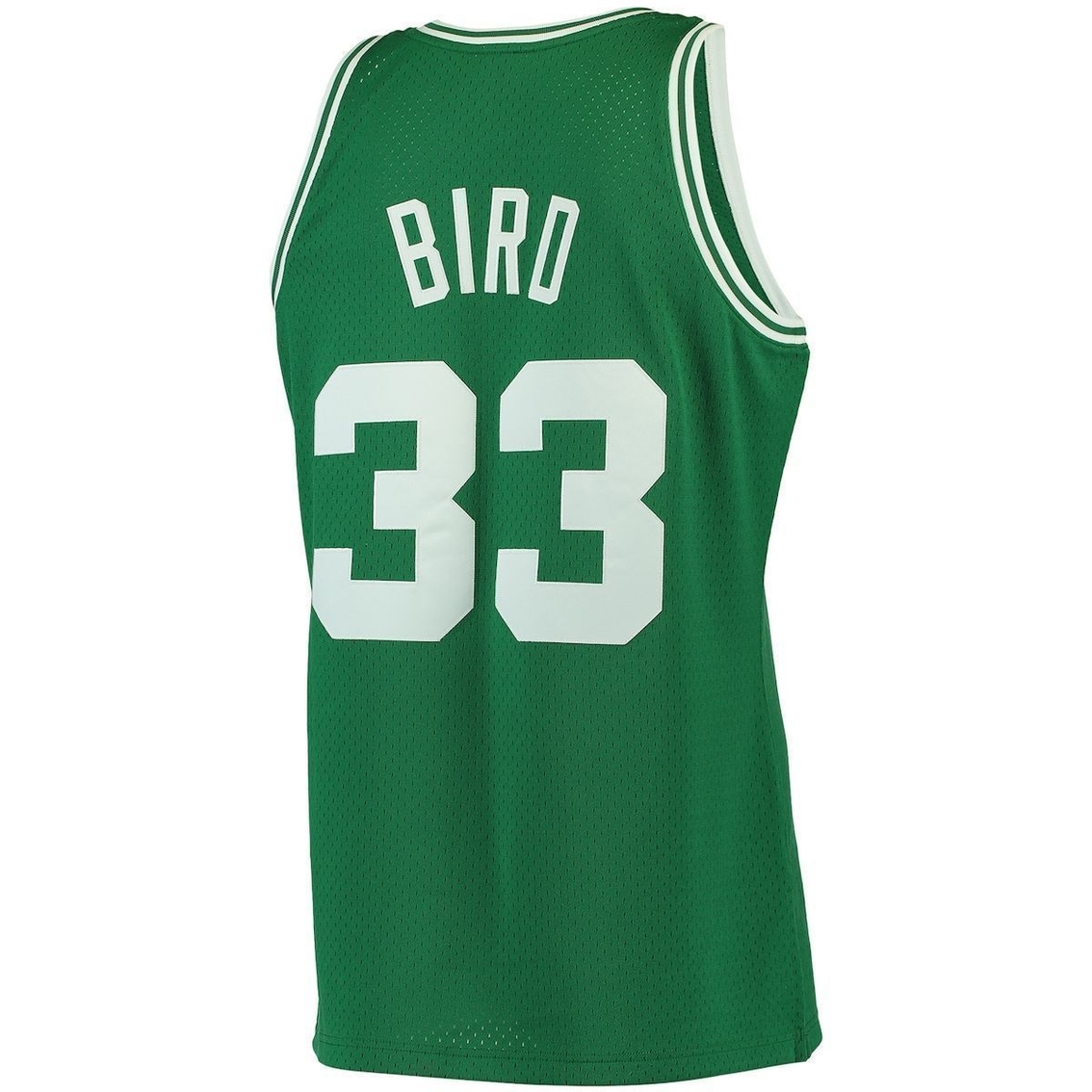 Mitchell & Ness Men's Larry Bird Kelly Green Boston Celtics Big & Tall Hardwood Classics Jersey - Image 4 of 4
