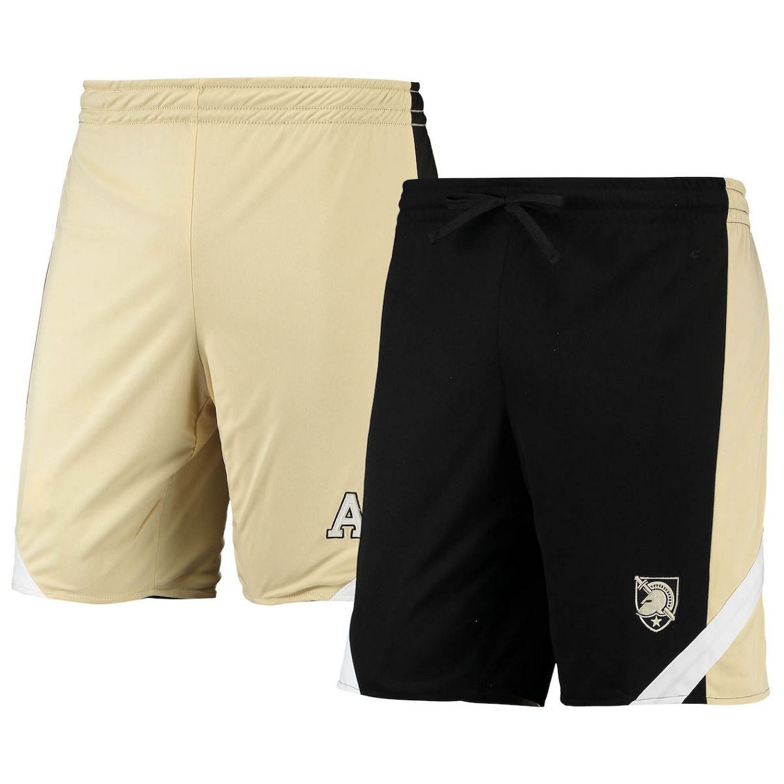 Colosseum Men's Black/Gold Army Black Knights Am I Wrong Reversible Shorts - Image 2 of 4