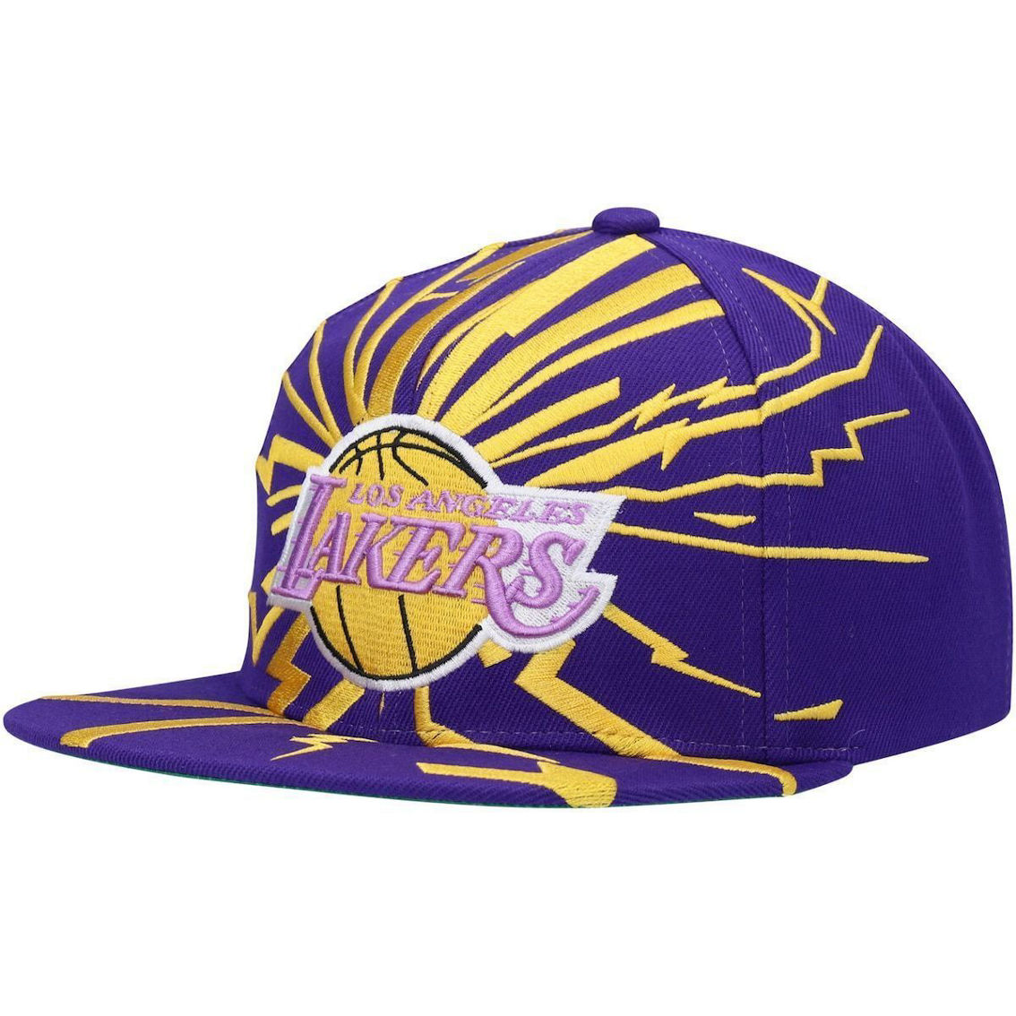 Mitchell & Ness Men's Purple Los Angeles Lakers Hardwood Classics Earthquake Snapback Hat - Image 2 of 4