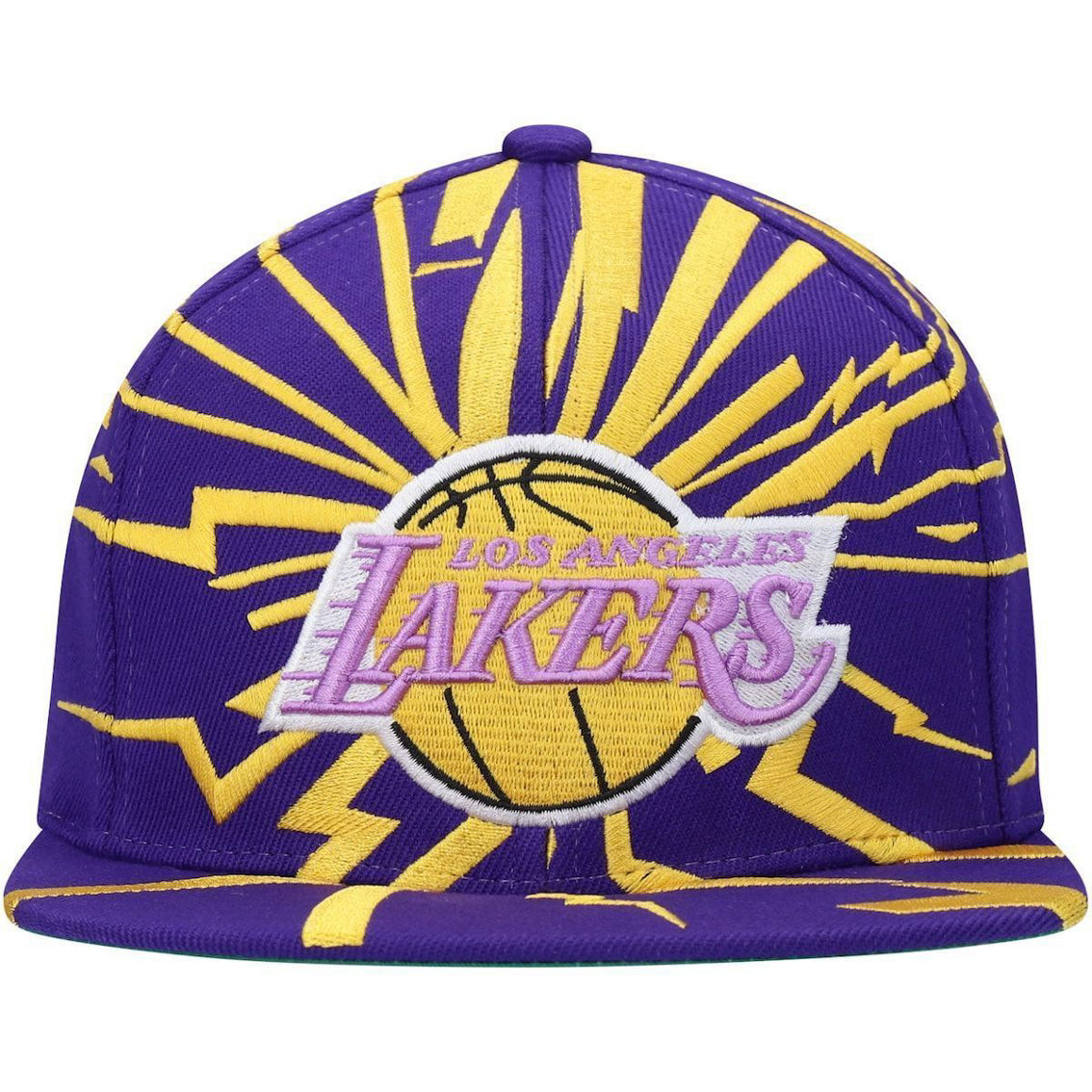 Mitchell & Ness Men's Purple Los Angeles Lakers Hardwood Classics Earthquake Snapback Hat - Image 3 of 4