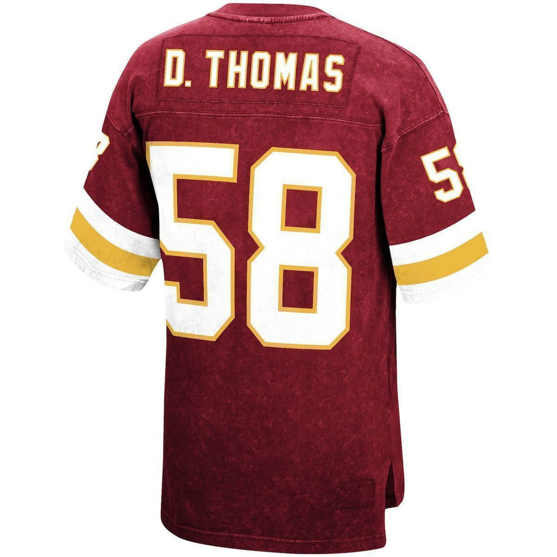 Mitchell & Ness Men's Derrick Thomas Red Kansas City Chiefs Retired Player Name & Number Acid Wash Top - Image 4 of 4
