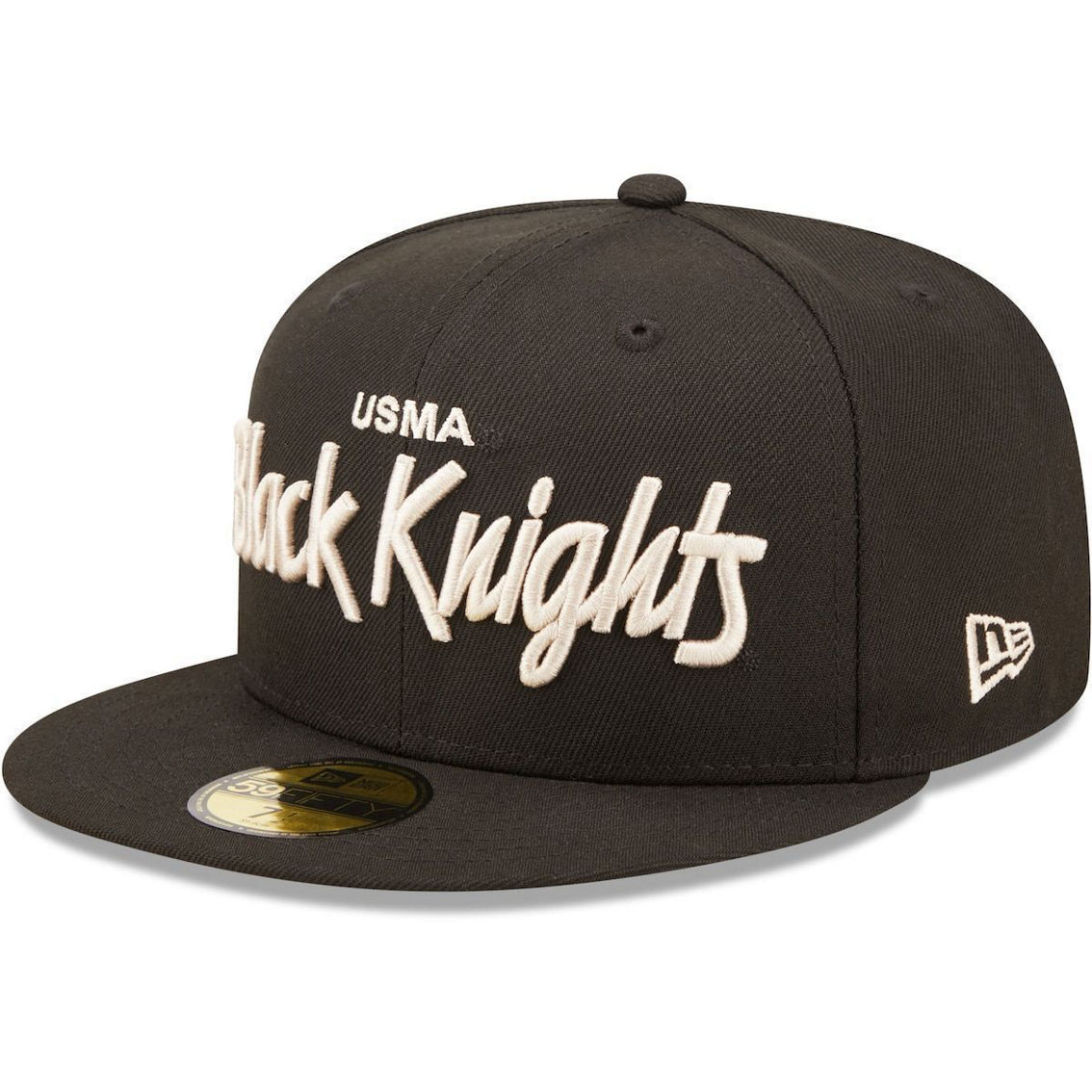 New Era Men's Black Army Black Knights Script Original 59FIFTY Fitted Hat - Image 2 of 4