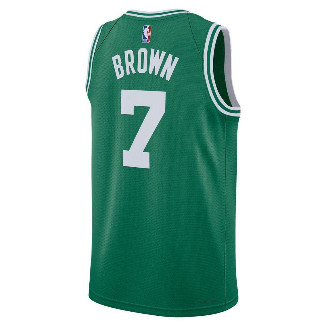 Nike Unisex Jaylen Brown Kelly Green Boston Celtics Swingman Jersey - Icon Edition - Image 4 of 4