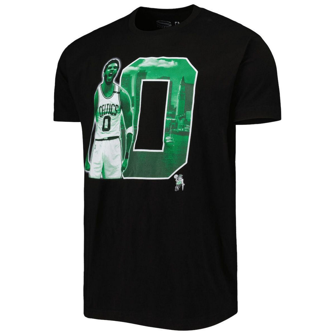 Stadium Essentials Unisex Stadium Essentials Jayson Tatum Black Boston Celtics Player Skyline T-Shirt - Image 3 of 4