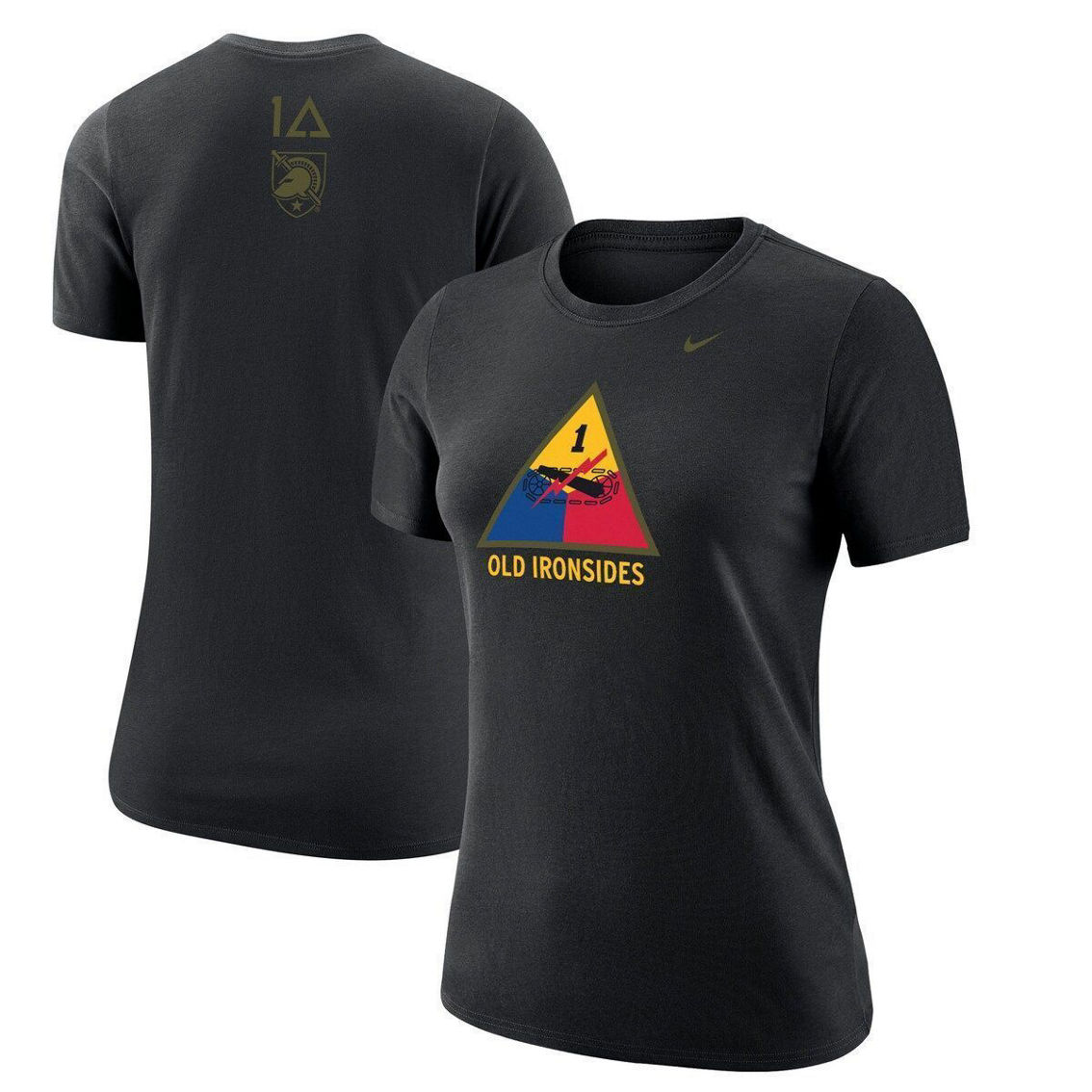 Nike Women's Black Army Black Knights 1st Armored Division Old Ironsides Operation Torch T-Shirt - Image 2 of 4
