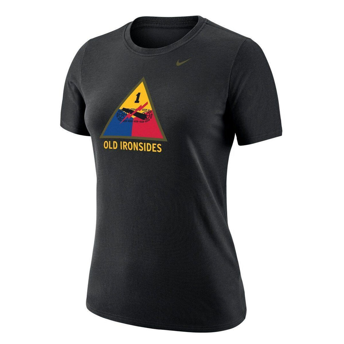 Nike Women's Black Army Black Knights 1st Armored Division Old Ironsides Operation Torch T-Shirt - Image 3 of 4