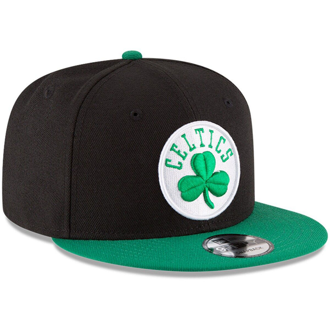 New Era Men's Black/Kelly Green Boston Celtics 2-Tone 9FIFTY Adjustable Snapback Hat - Image 4 of 4