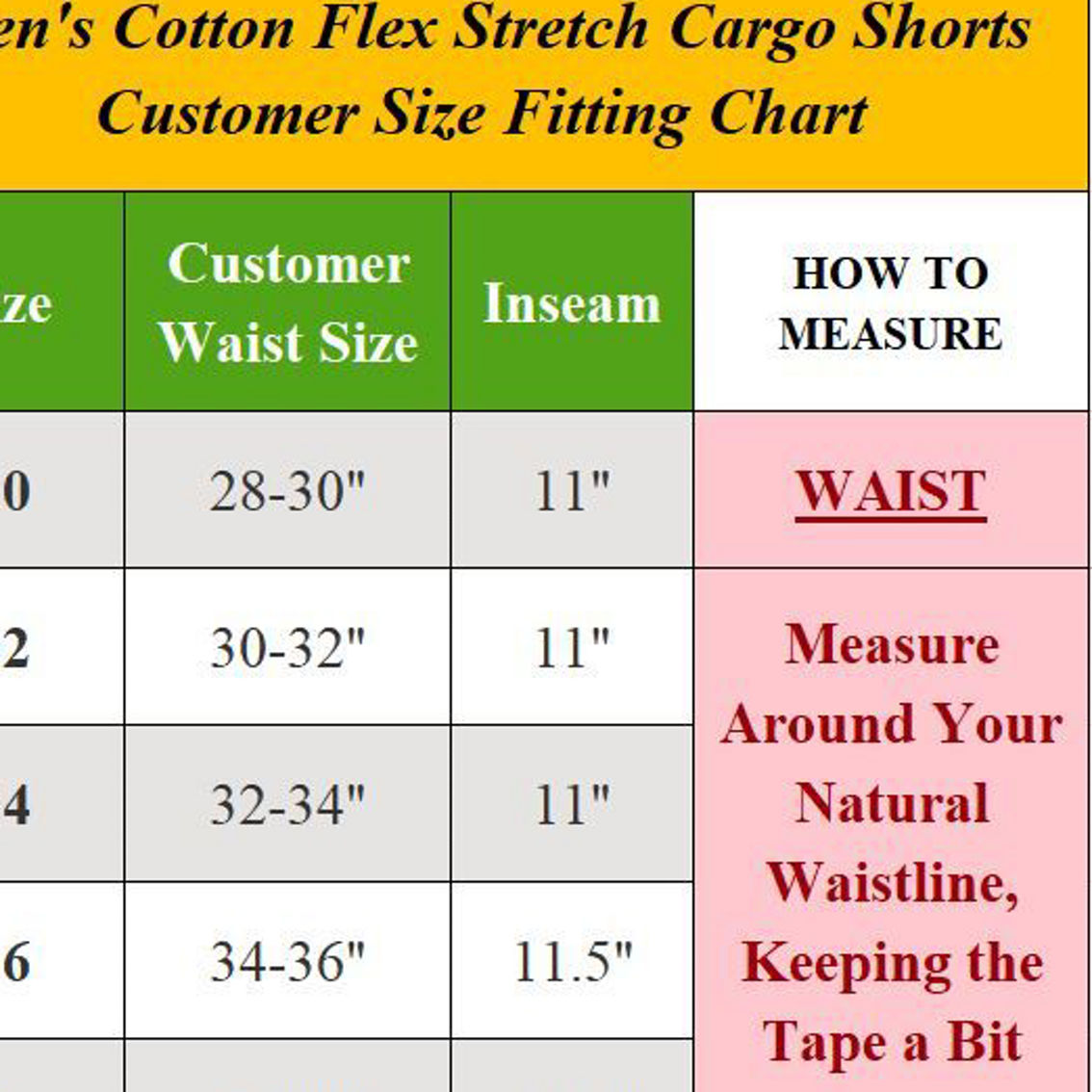 Mens Flat Front Belted Cotton Cargo Shorts - Image 2 of 2
