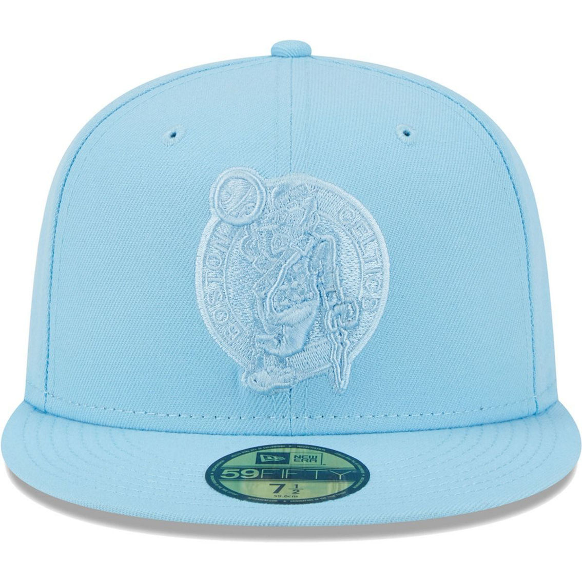 New Era Men's Powder Blue Boston Celtics Spring Color Pack 59FIFTY Fitted Hat - Image 3 of 4