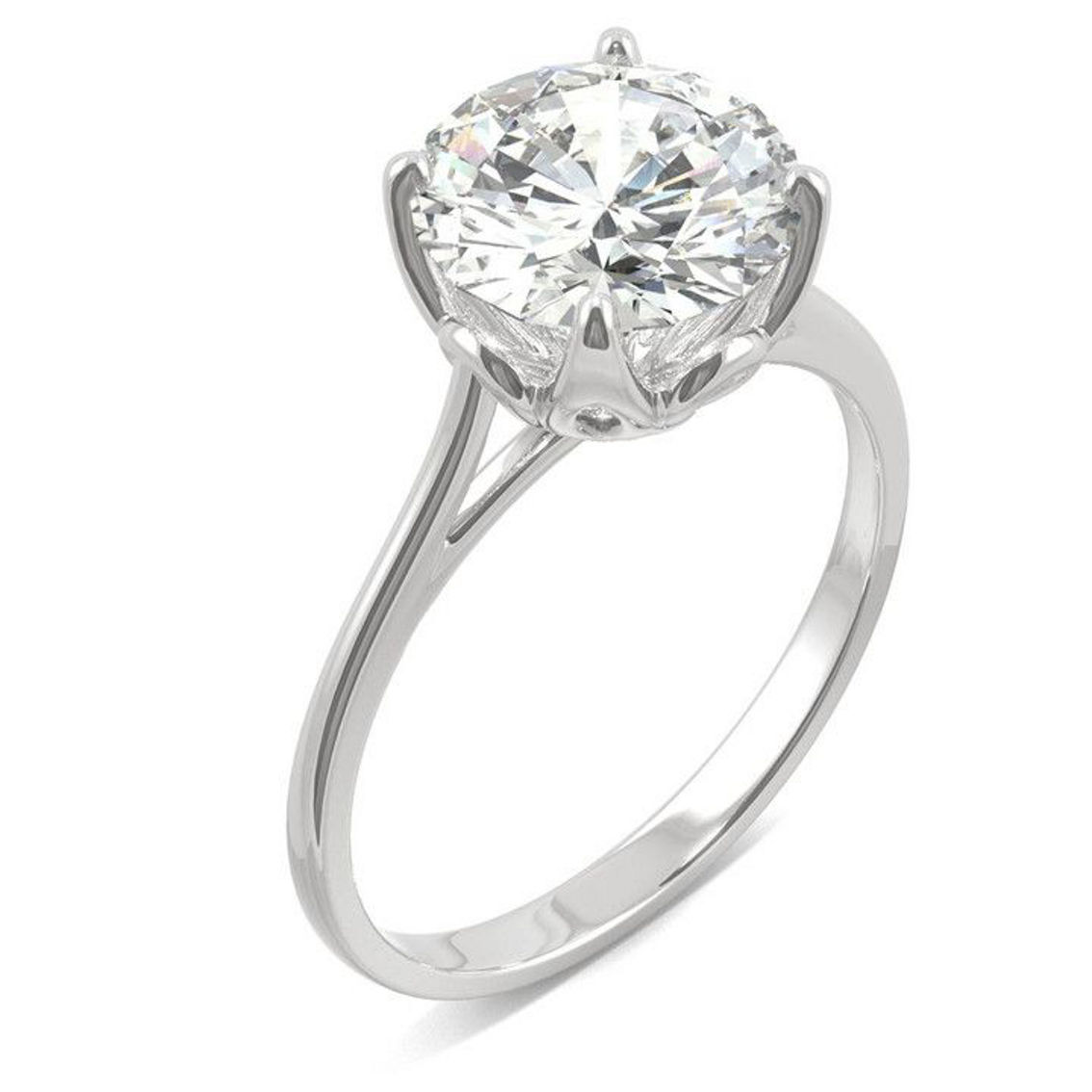Charles & Colvard 2.70cttw Moissanite Solitaire Engagement Ring in 14k White Gold - Image 2 of 5