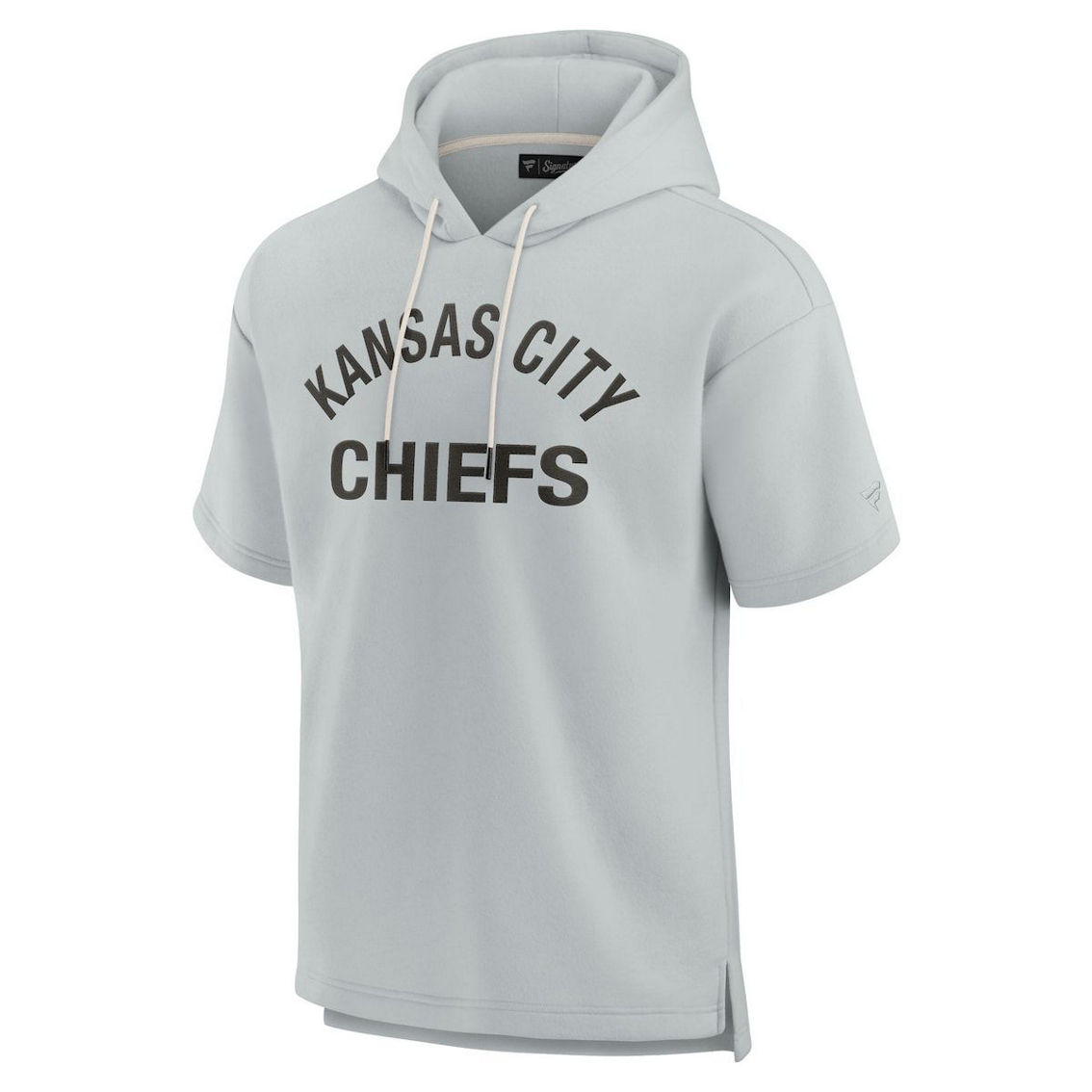 Unisex Fanatics Signature Gray Kansas City Chiefs Super Soft Fleece Short Sleeve Hoodie - Image 3 of 4
