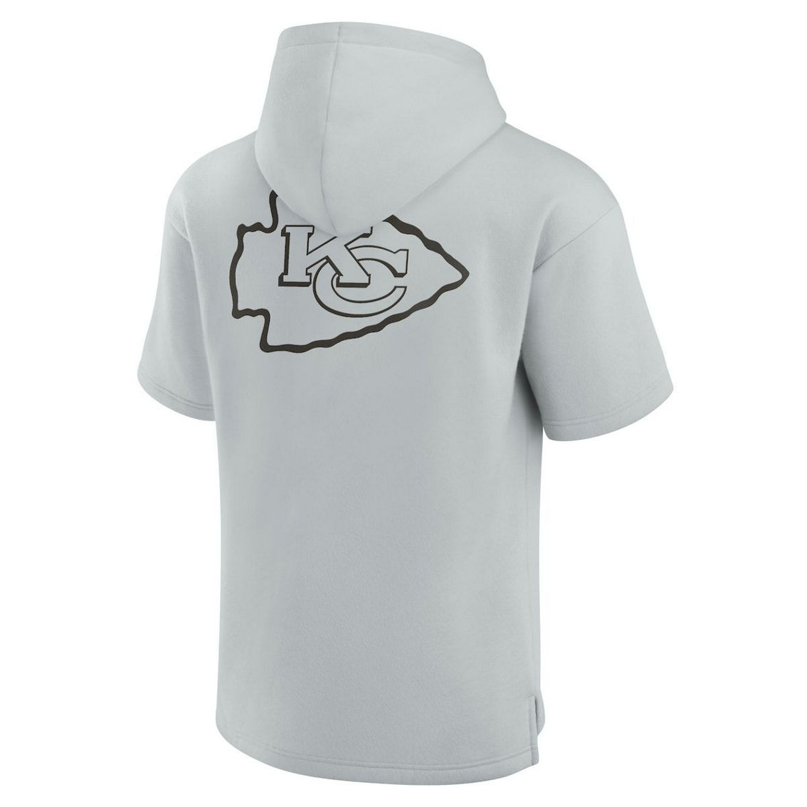 Unisex Fanatics Signature Gray Kansas City Chiefs Super Soft Fleece Short Sleeve Hoodie - Image 4 of 4