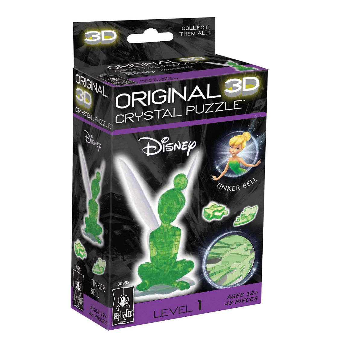 BePuzzled 3D Crystal Puzzle - Disney Tinker Bell: 43 Pcs - Image 2 of 3