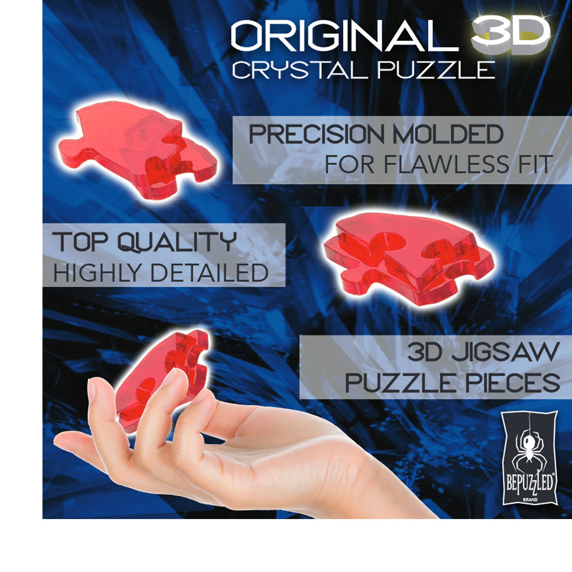 BePuzzled 3D Crystal Puzzle - Black Bird: 48 Pcs - Image 5 of 5