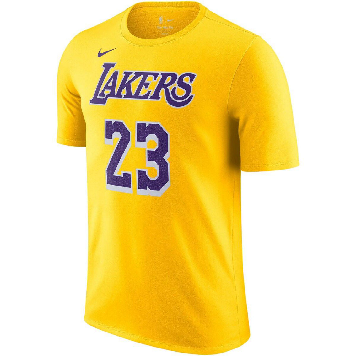 Nike Men's LeBron James Gold Los Angeles Lakers Icon 2022/23 Name & Number T-Shirt - Image 3 of 4