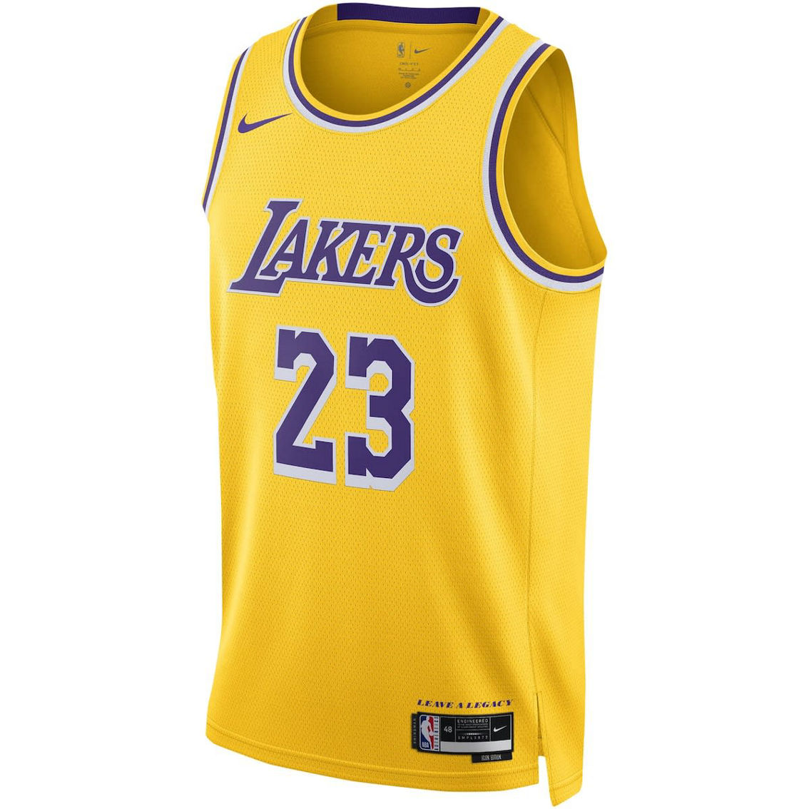 Nike Unisex LeBron James Gold Los Angeles Lakers Swingman Jersey - Icon Edition - Image 3 of 4