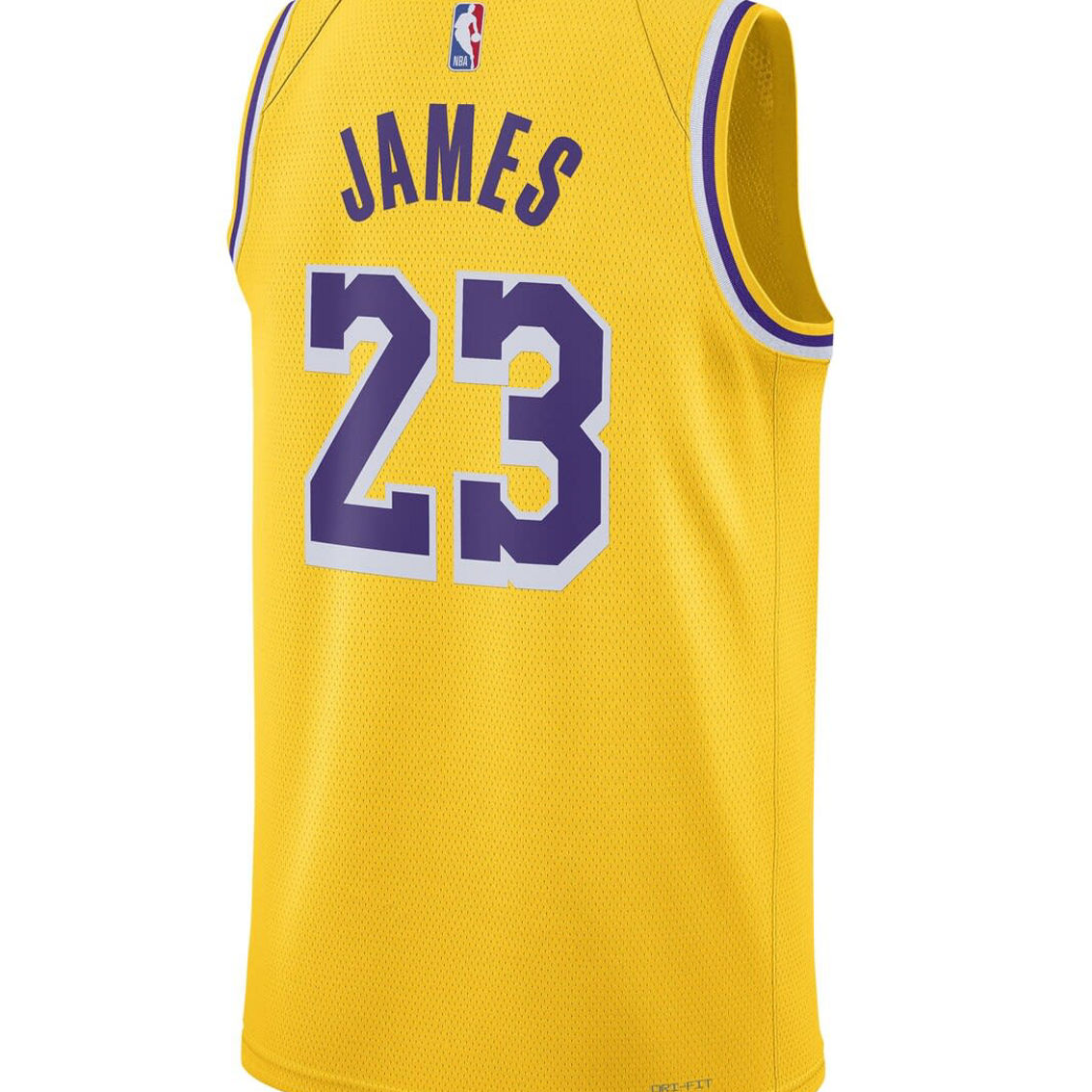 Nike Unisex LeBron James Gold Los Angeles Lakers Swingman Jersey - Icon Edition - Image 4 of 4