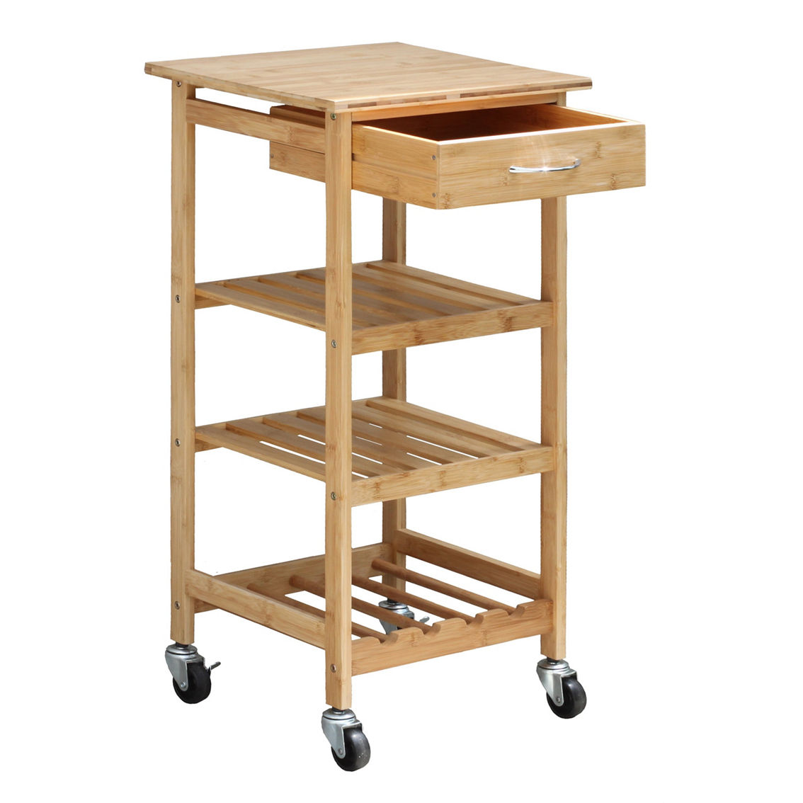 Oceanstar Bamboo Kitchen Trolley - Image 2 of 5