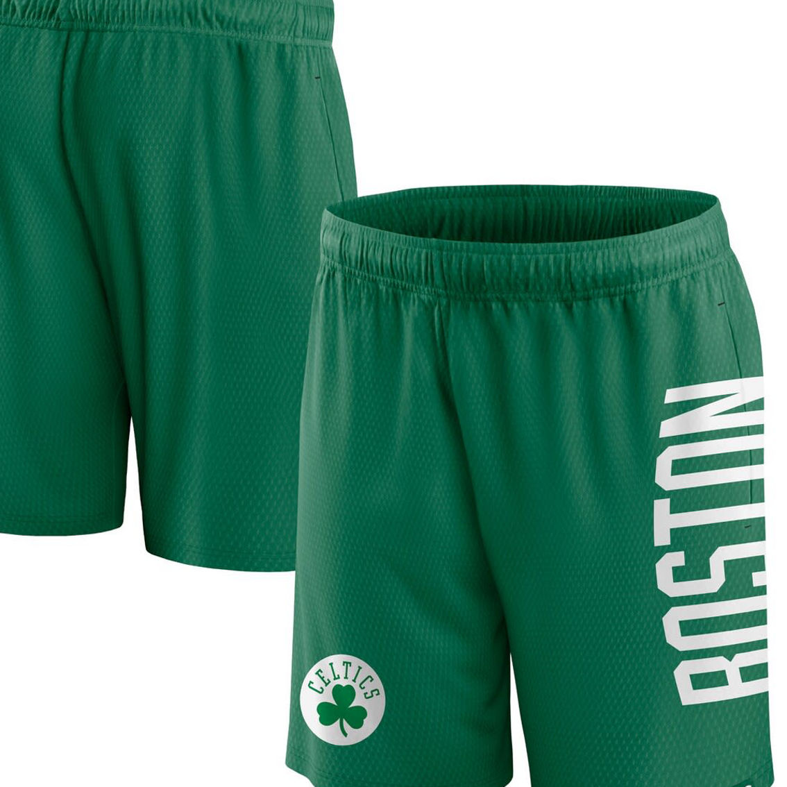 Fanatics Branded Men's Kelly Green Boston Celtics Up Mesh Shorts - Image 2 of 4