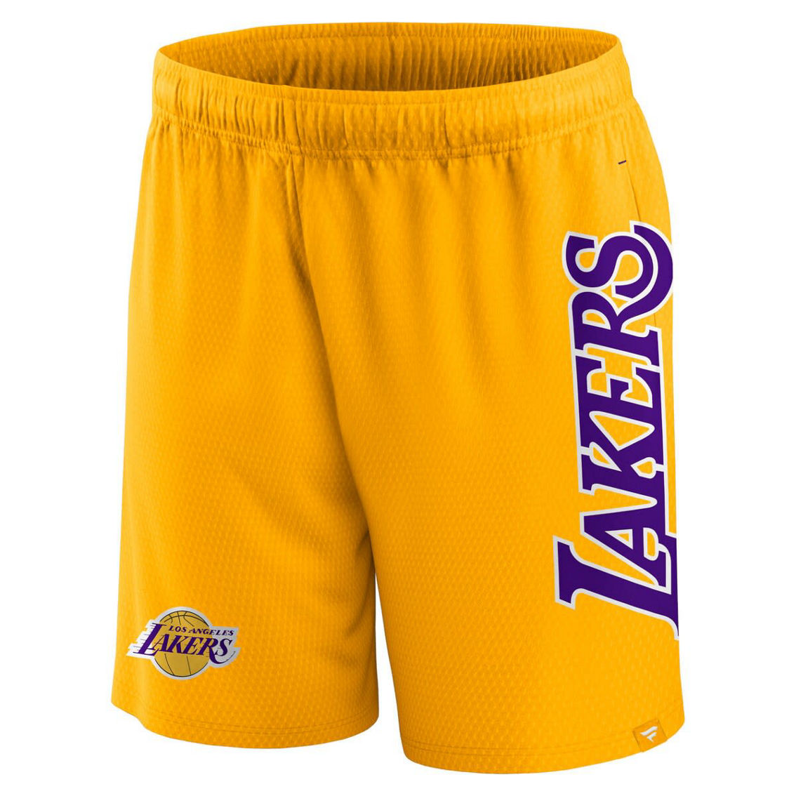 Fanatics Branded Men's Gold Los Angeles Lakers Up Mesh Shorts - Image 3 of 4