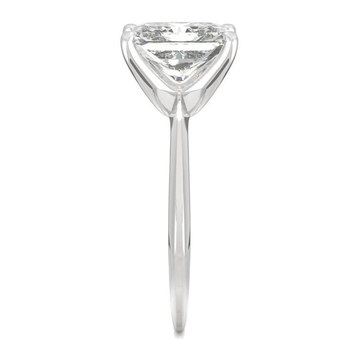 Charles & Colvard 2.70cttw Moissanite Radiant Cut Solitaire Ring in 14k White Gold - Image 3 of 5